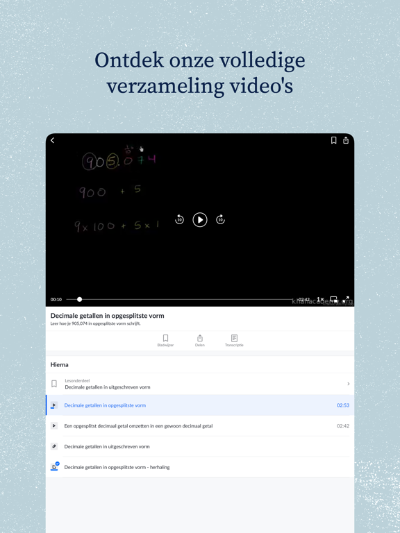 Khan Academy iPad app afbeelding 5