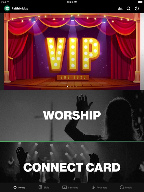 Faithbridge iPad screenshot 1 - Lifestyle app