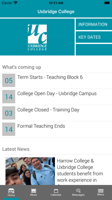 HRUC Parent App Screenshot