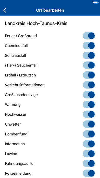 Hochtaunuskreis-App Screenshot