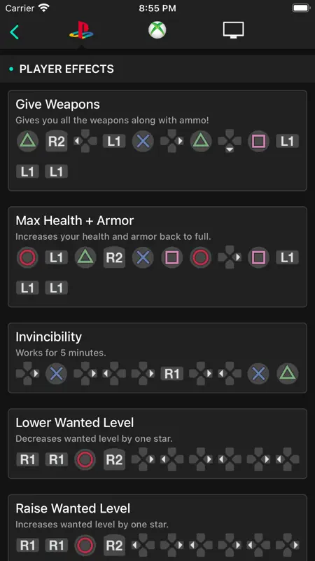 All Cheats for GTA V (5) screenshot 2 of 4