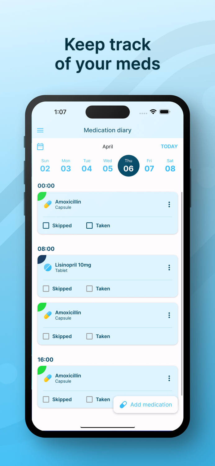 Medication Reminder Pill App