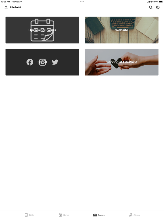 LifePoint Church iPad screenshot 2 - Lifestyle app