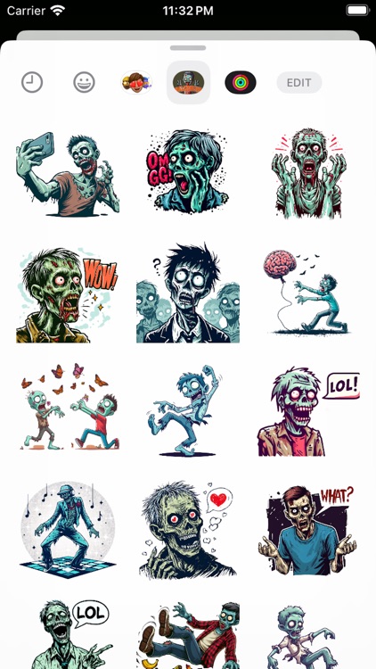 Spooky Zombie Stickers