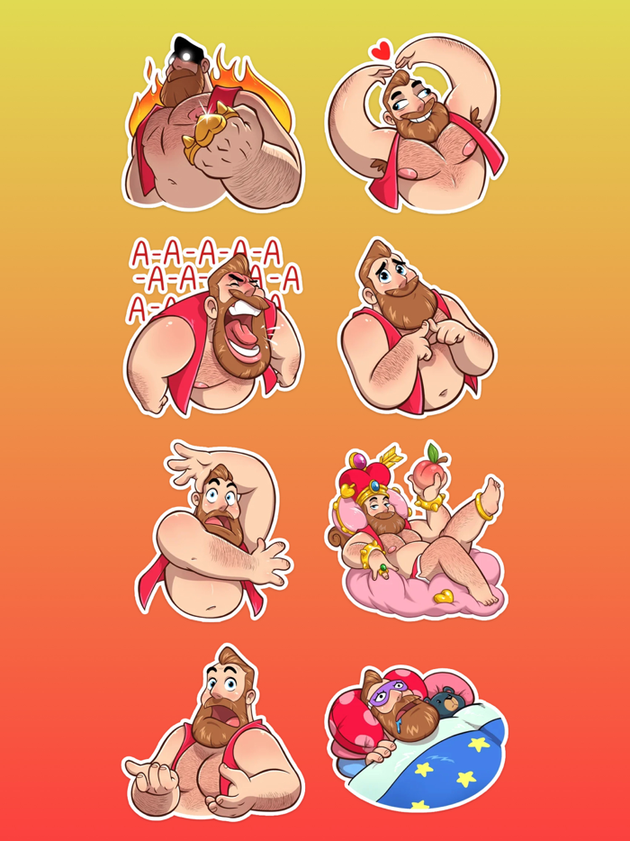 Big Bearded Man Stickers