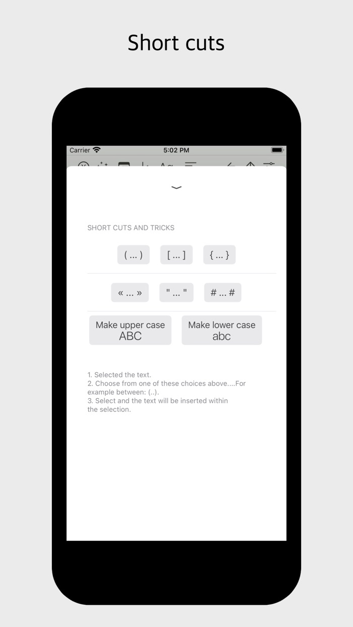 Characters - Plain text editor