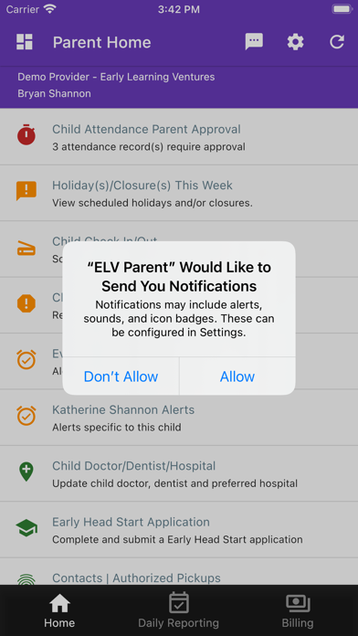 ELV Parent Screenshot