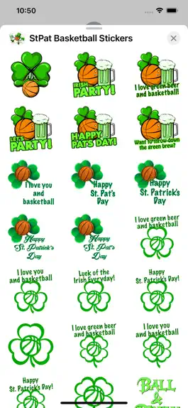 Game screenshot St Pat's Basketball Stickers apk