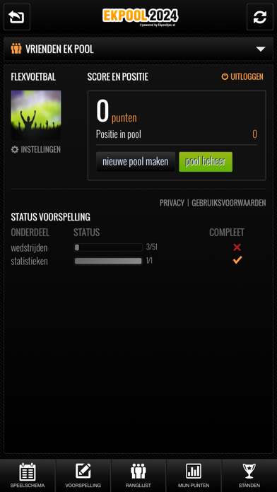EK Pool 2024 Screenshot