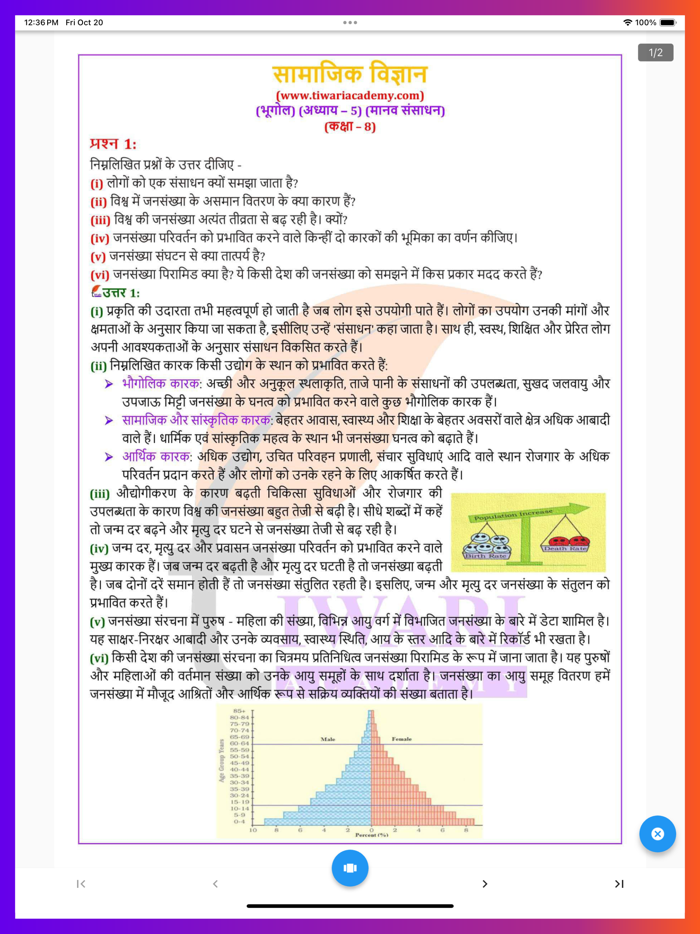 Class 8 Social in Hindi Medium
