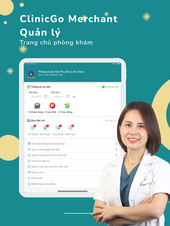 ClinicGo Merchant - Quản lý