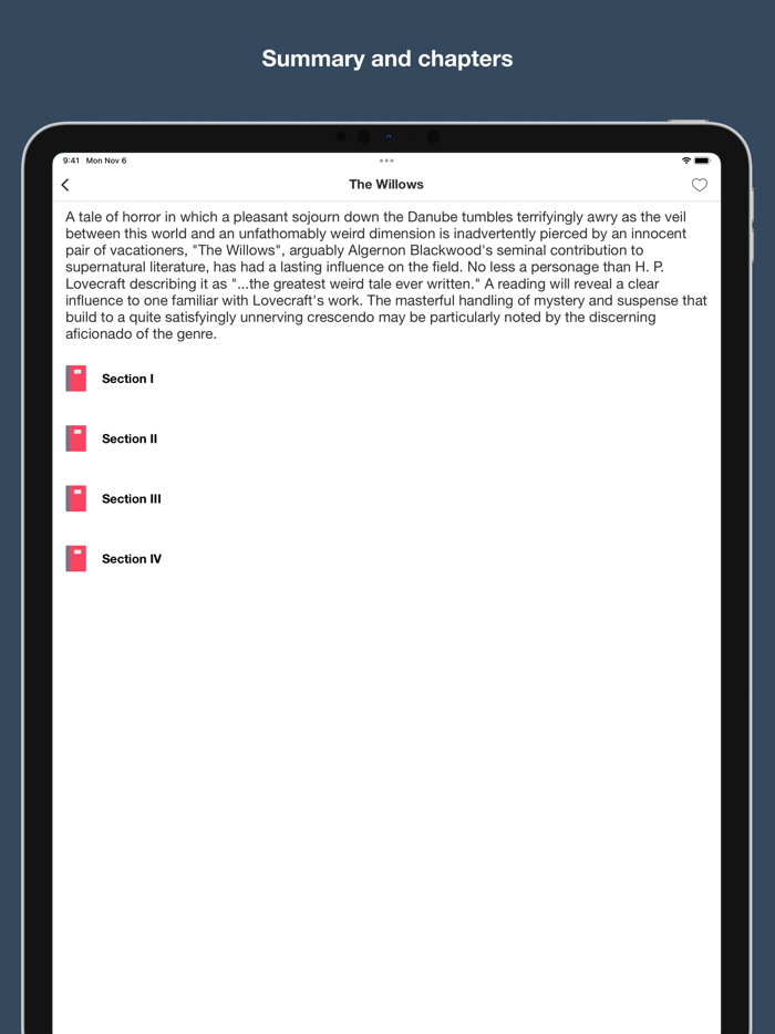 Horror and supernatural stories