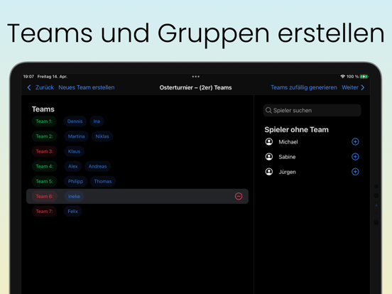 Liga- & Turnierplaner app screenshot 3