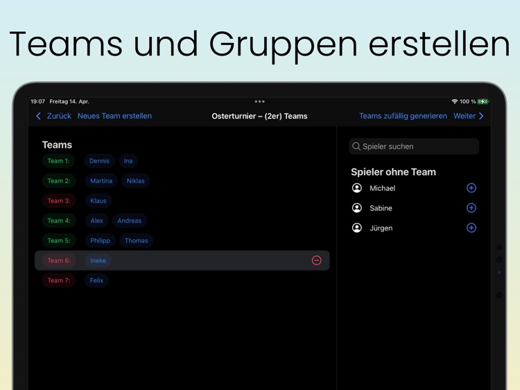 Liga- & Turnierplaner