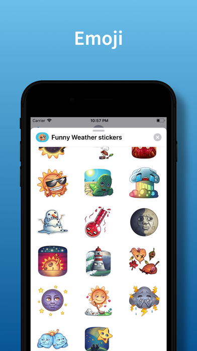 Cute Weather stickers & emoji Screenshot