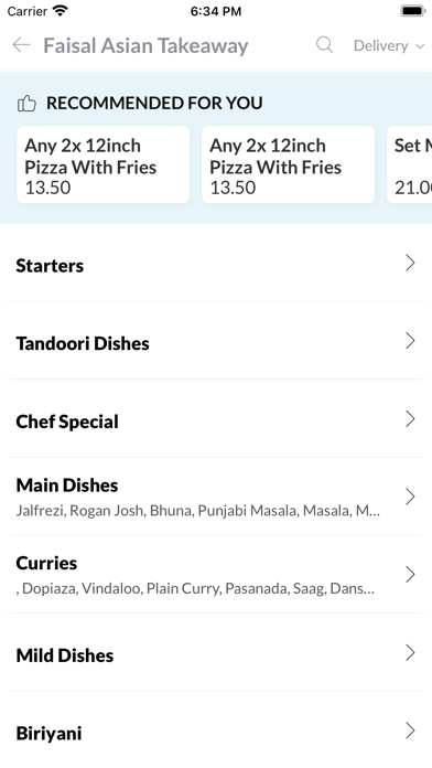 Faisal Asian Takeaway Screenshot
