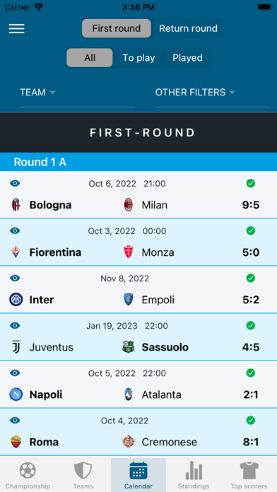 Championships and Tournaments Screenshot