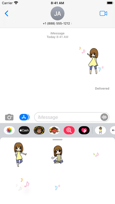 Girl dancing sticker Screenshot