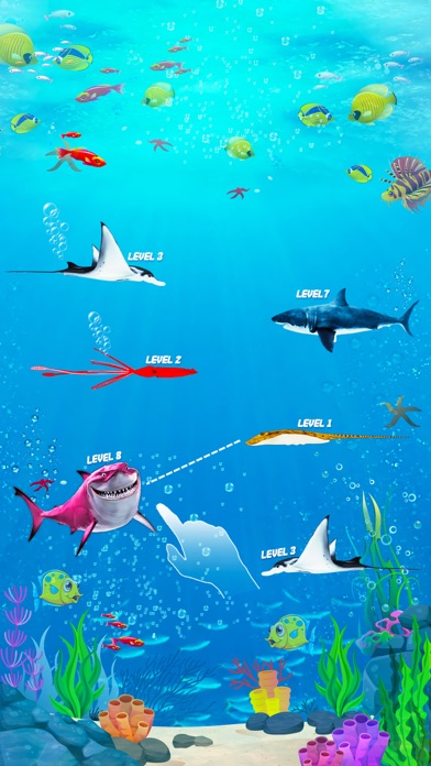 Merge & Eat Shark Evolution Screenshot