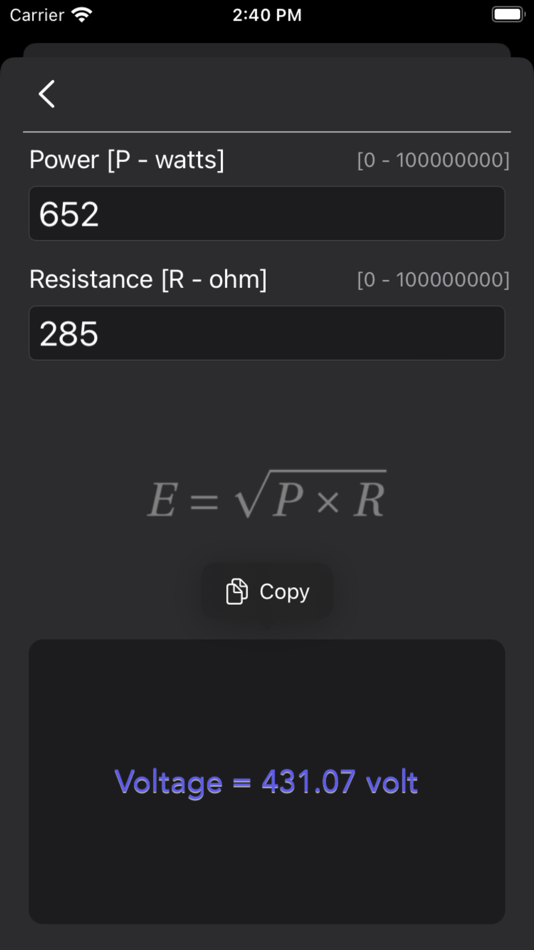 #8. Ohm Law Calculator (iOS) 由: Nitrio