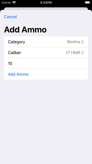 Ammo Inventory Screenshot