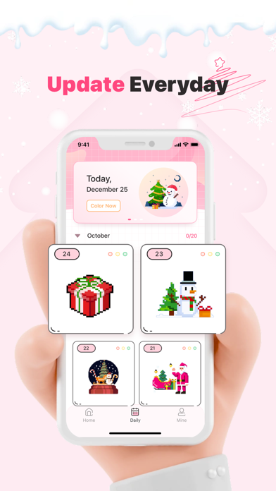 Christmas Pixel Coloring Game Screenshot