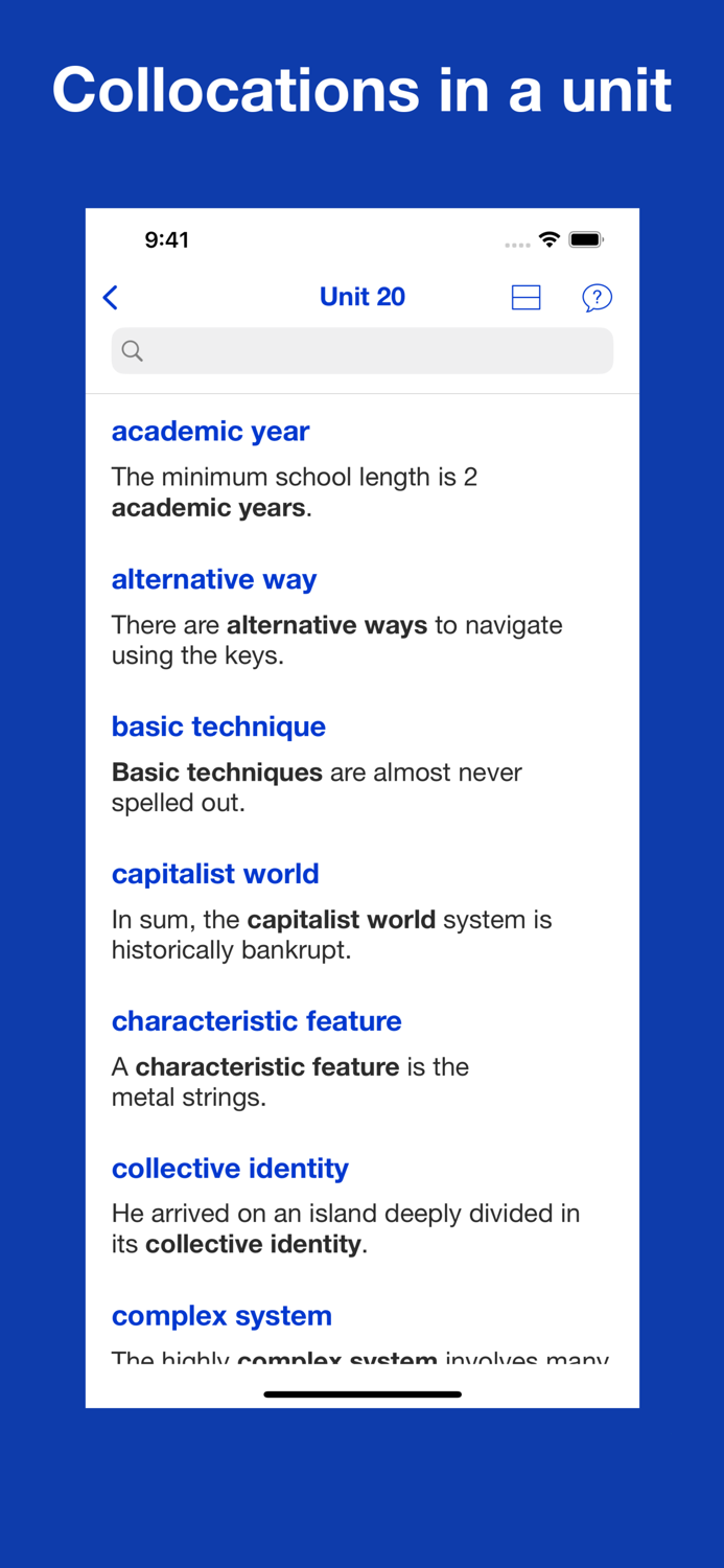Academic Collocation List