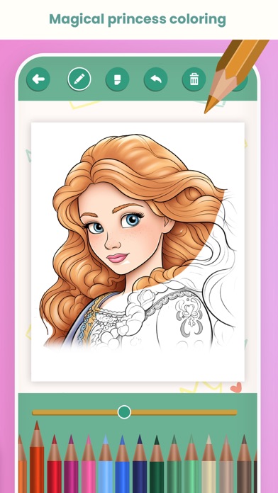Princess coloring book game Screenshot