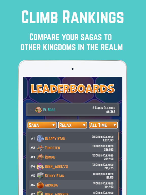 Hexa Puzzle Saga iPad screenshot 2 - Entertainment app