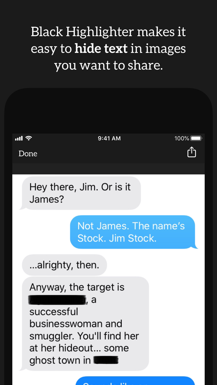 Black Highlighter Censor Text