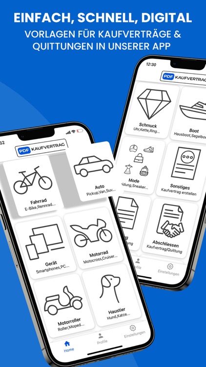 PDF Kaufvertrag & Quittung