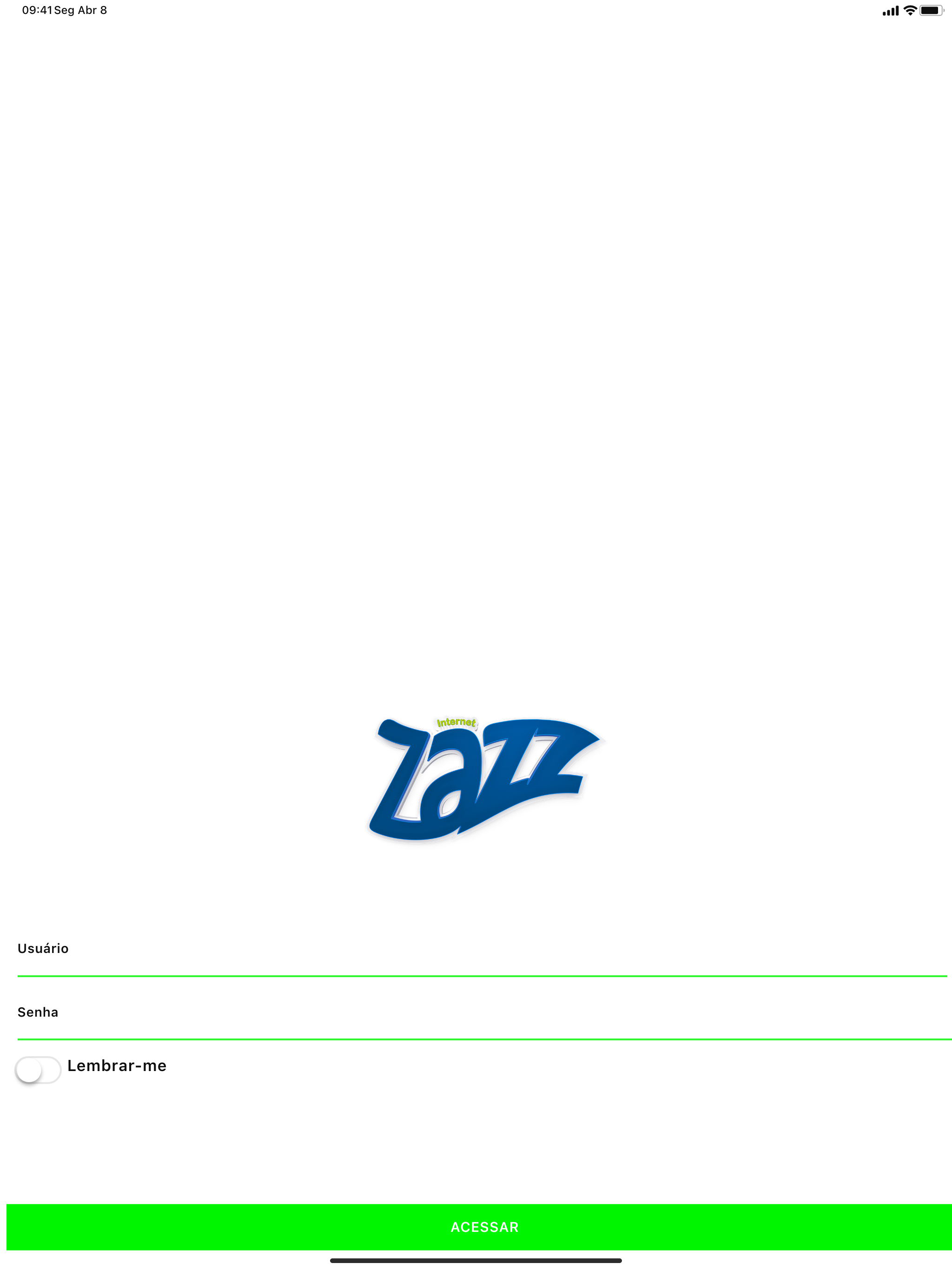 Zazz Internet: Área do Cliente