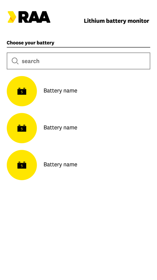 #1. RAA lithium battery monitor (iOS) Podle: ClubAssist