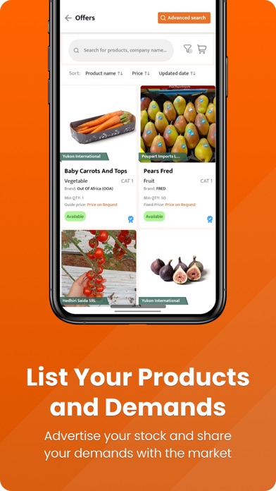 FruPro Fresh Produce Platform Screenshot