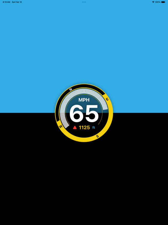 Ze Speedometer iPad screenshot 1 - Navigation app