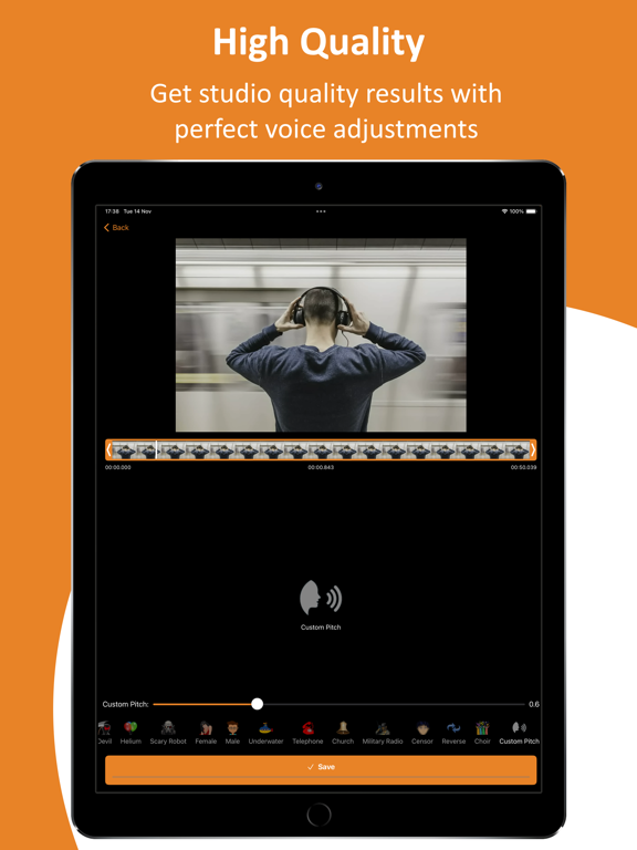 FiriVoice: Video Voice Changer iPad screenshot 4 - Utilities app