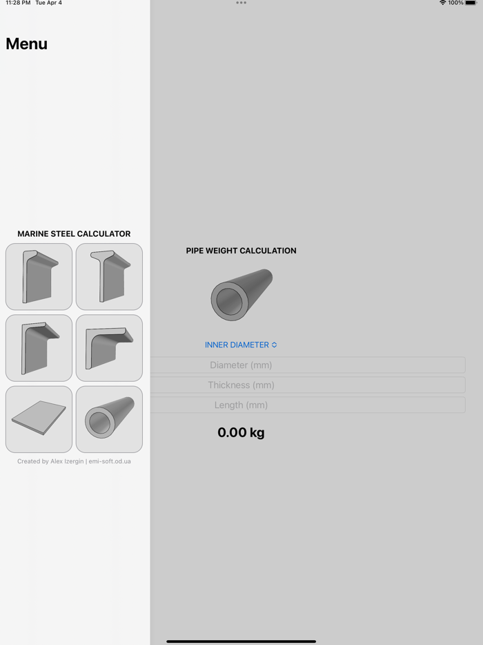 Marine Steel Calculator