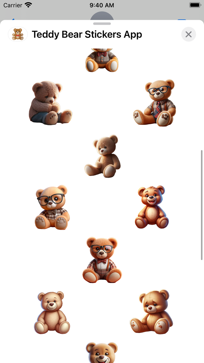 Teddy Bear Stickers App