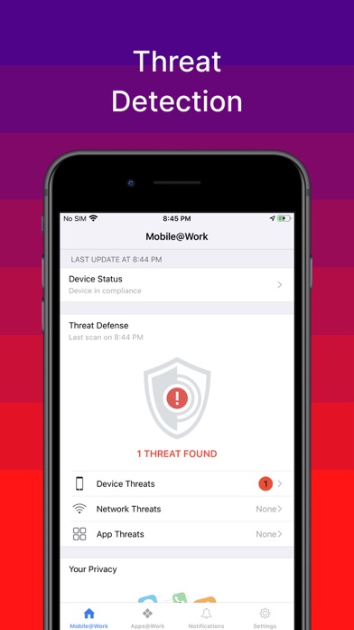 Ivanti Mobile@Work™ Client Screenshot