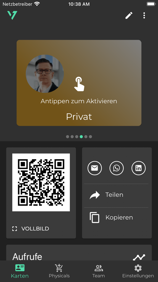 #5. oneVcard - smart business card (iOS) 由: oneVcard GmbH
