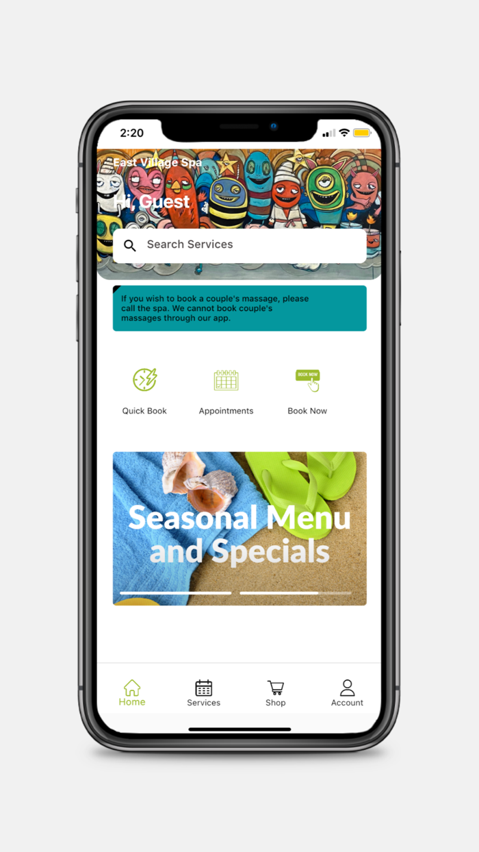 East Village Spa App