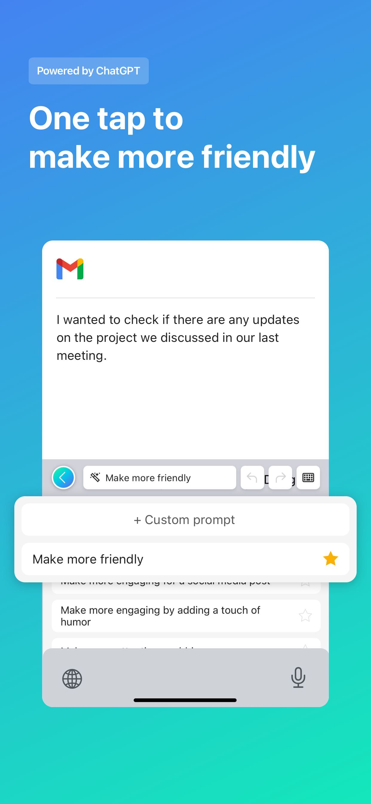 AI Grammar Rephrase Keyboard