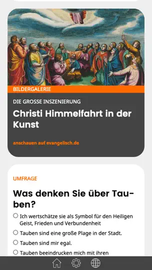 Capture d'écran de Mein.evangelisch.de sur iPhone 5