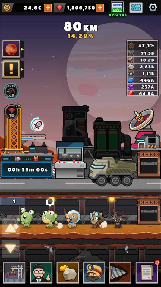 #2. Cave Driller (iOS) 由: MOBIRIX