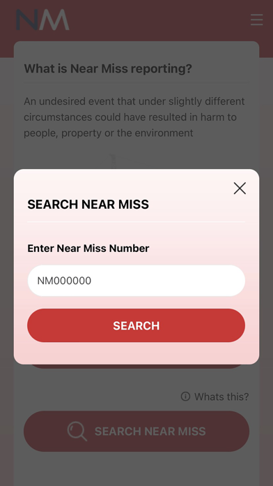 ISM Near Miss App Screenshot