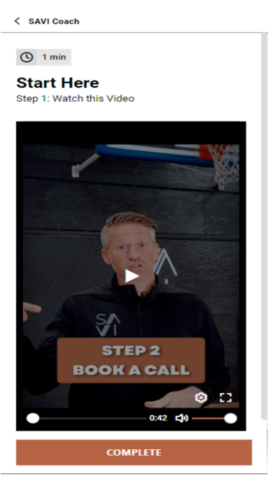 SAVI Coach Screenshot