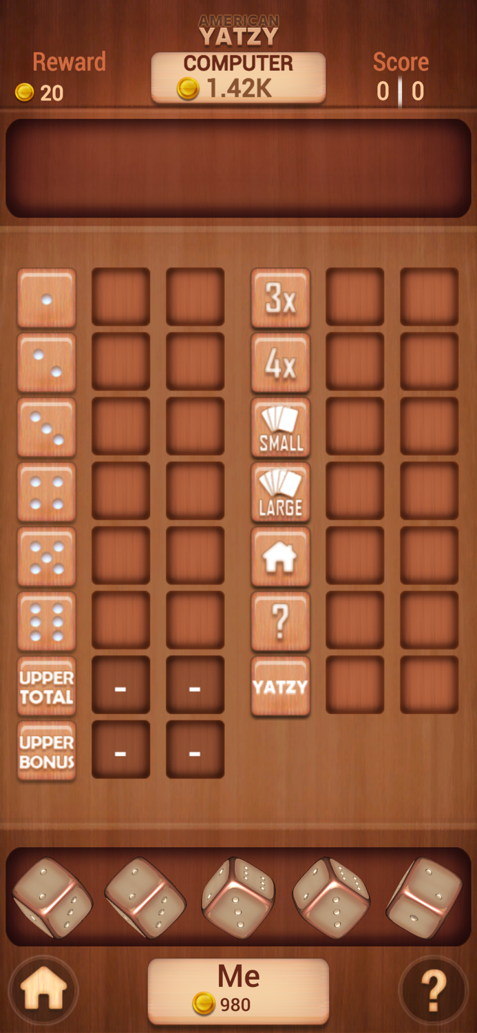 Yatzy Classic Dice Board Game