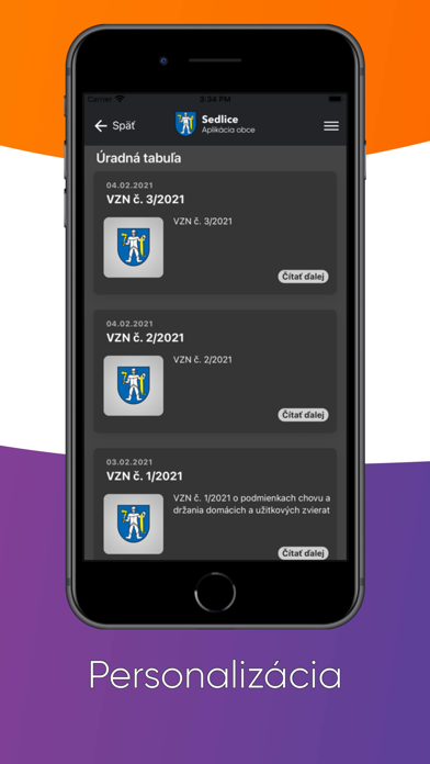 Obec Sedlice Screenshot