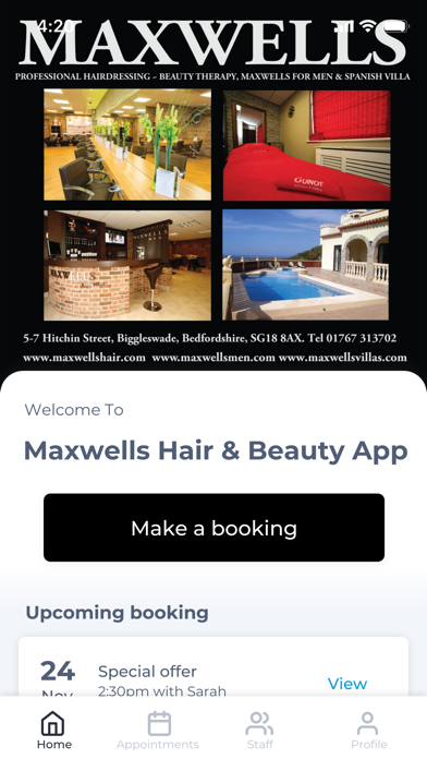 Maxwells Hair & Beauty App Screenshot