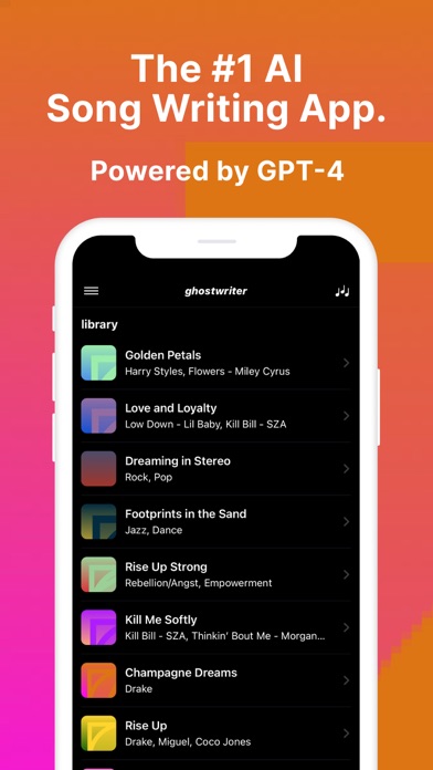 Ghostwriter AI - Song Writer Screenshot